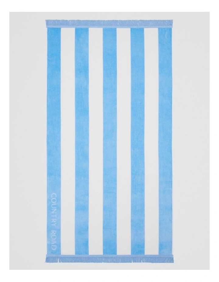 Beau Australian Cotton Beach Towel in Cloud image 1