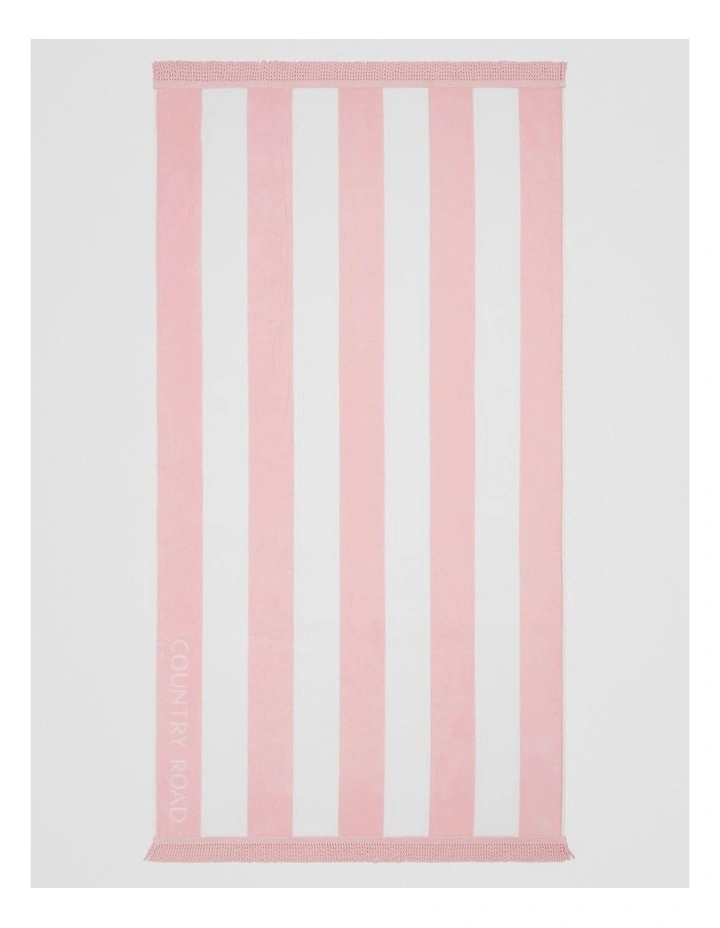 Beau Australian Cotton Beach Towel in Dawn Pink image 1