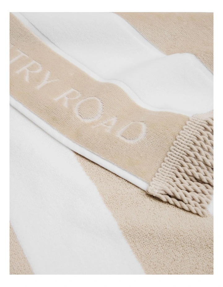 Beau Australian Cotton Small Beach Towel in Sand image 2