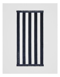 Beau Australian Cotton Small Beach Towel in Navy