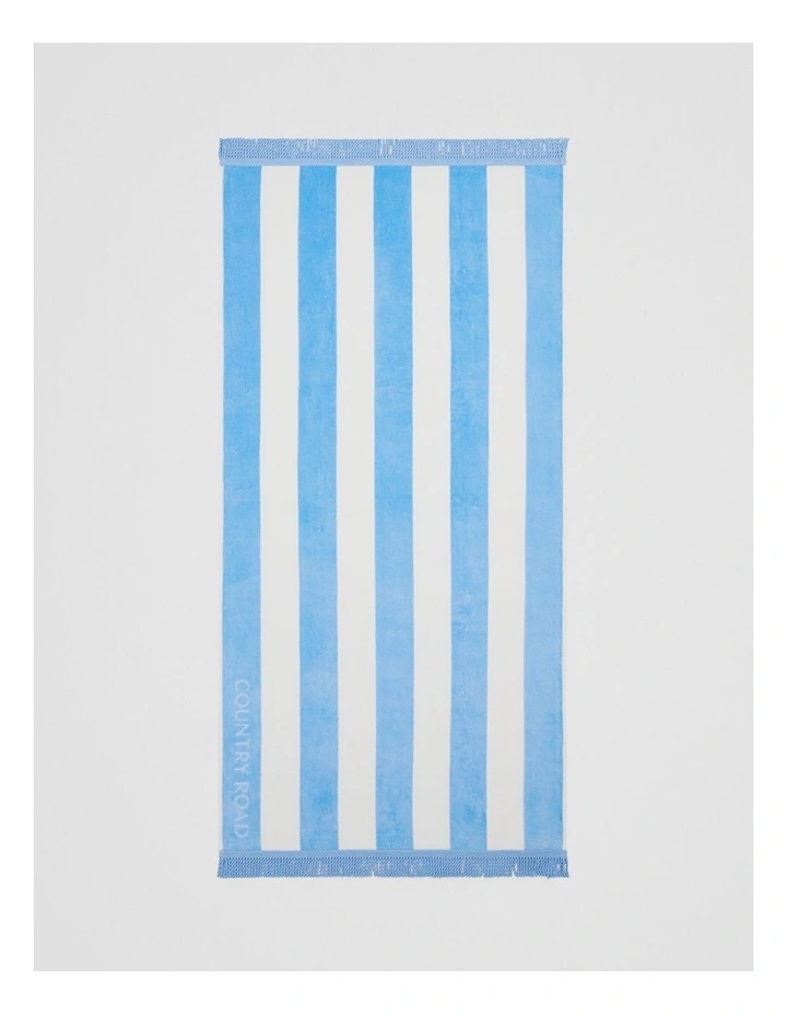 Beau Australian Cotton Small Beach Towel in Cloud image 1