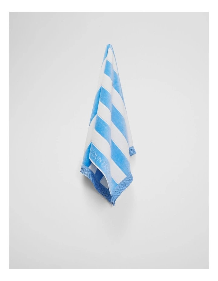 Beau Australian Cotton Small Beach Towel in Cloud image 3