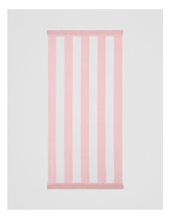 Beau Australian Cotton Small Beach Towel in Dawn Pink