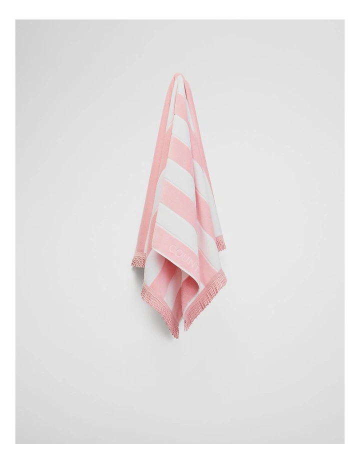 Beau Australian Cotton Small Beach Towel in Dawn Pink image 3