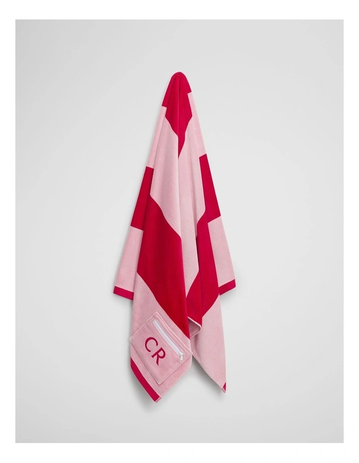 Harvey Australian Cotton Beach Towel in Dawn Pink image 3