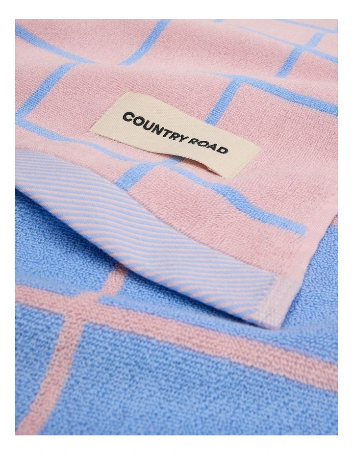 Bowen Australian Cotton Beach Towel in Dawn Pink image 2