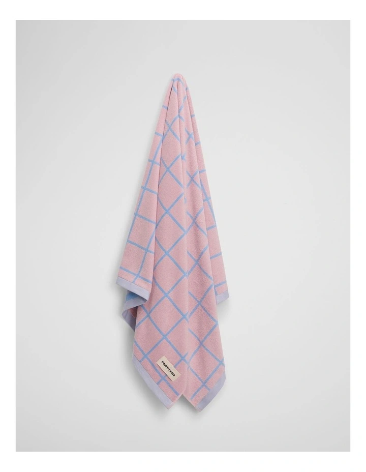 Bowen Australian Cotton Beach Towel in Dawn Pink image 3