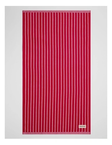 Keppel Australian Cotton Beach Towel in Crimson