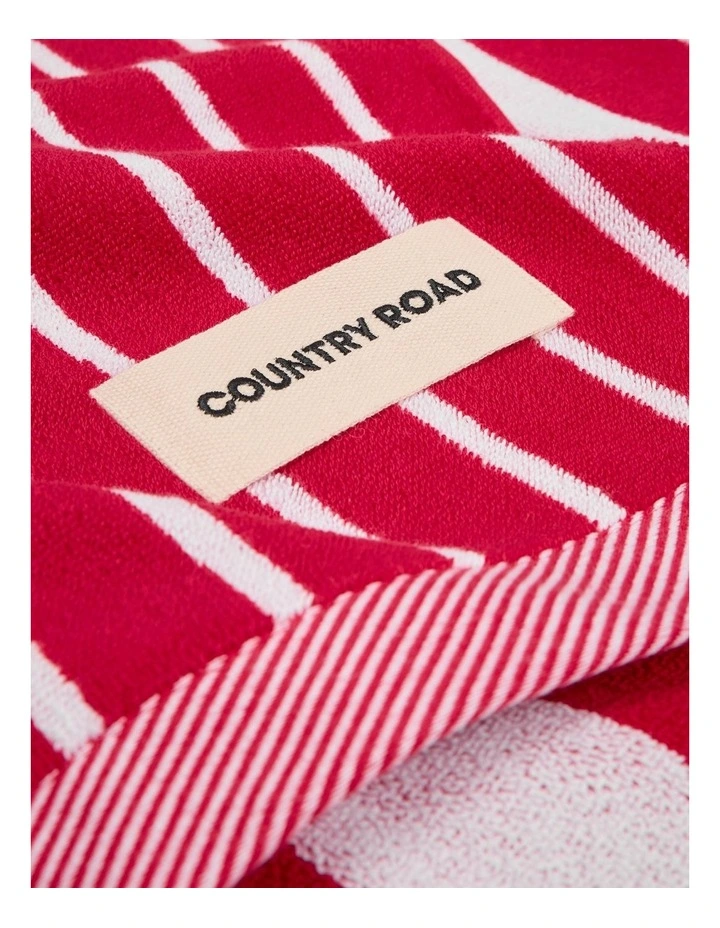 Keppel Australian Cotton Beach Towel in Crimson image 2