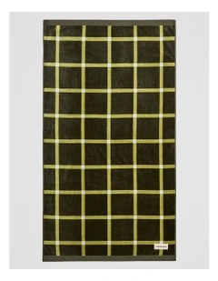 Cluny Australian Cotton Beach Towel in Dark Olive