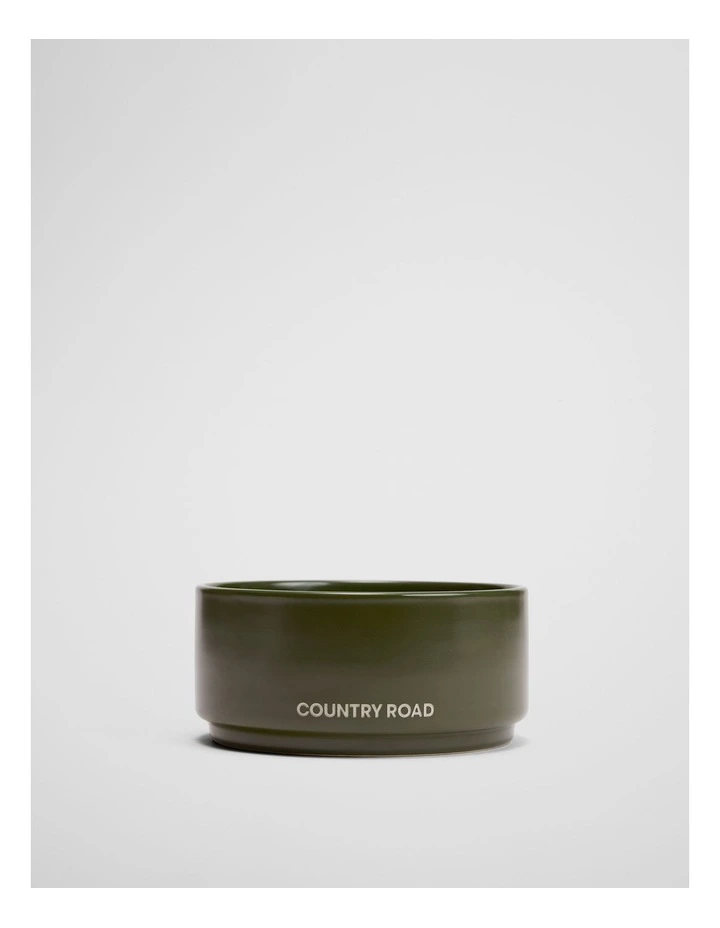 Axel Small Pet Bowl in Dark Olive image 1