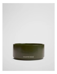 Axel Large Pet Bowl in Dark Olive
