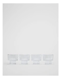 Vivi Dessert Bowl Set Of 4 in Clear