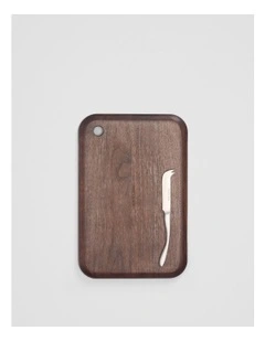 Polly Board And Knife Set Of 2 in Walnut