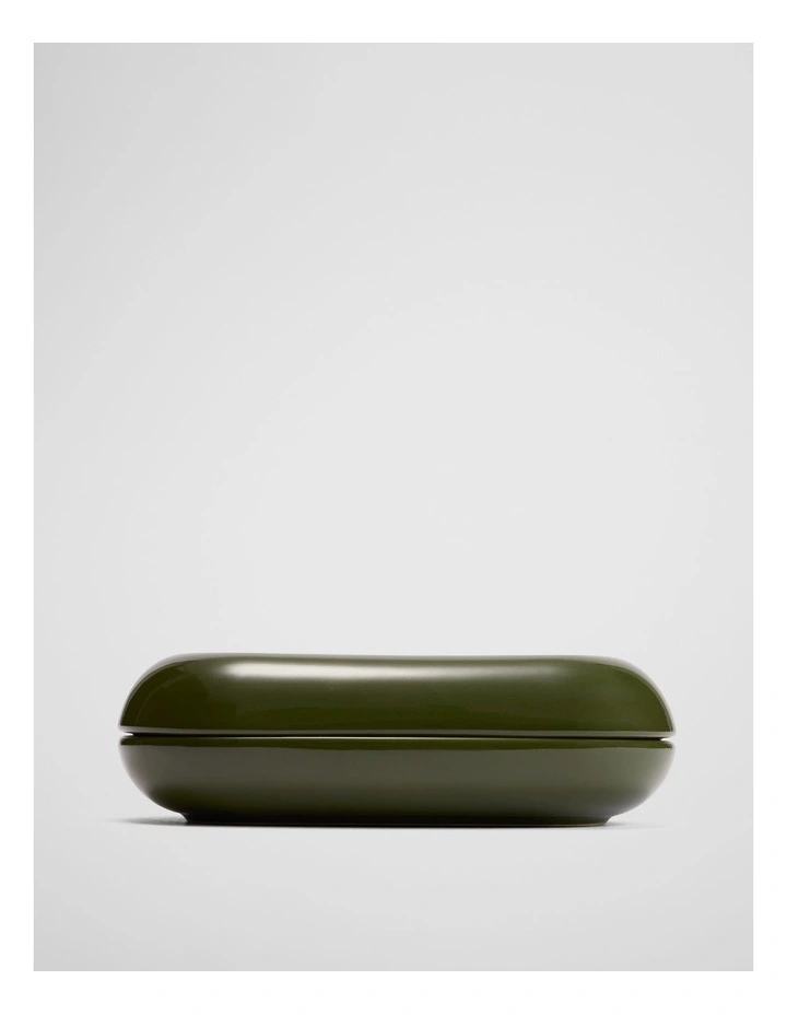 Alana Medium Trinket Dish in Dark Olive image 1
