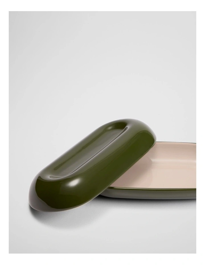 Alana Medium Trinket Dish in Dark Olive image 2