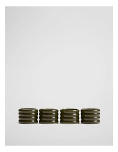 Fraser Napkin Ring Set Of 4 in Dark Olive