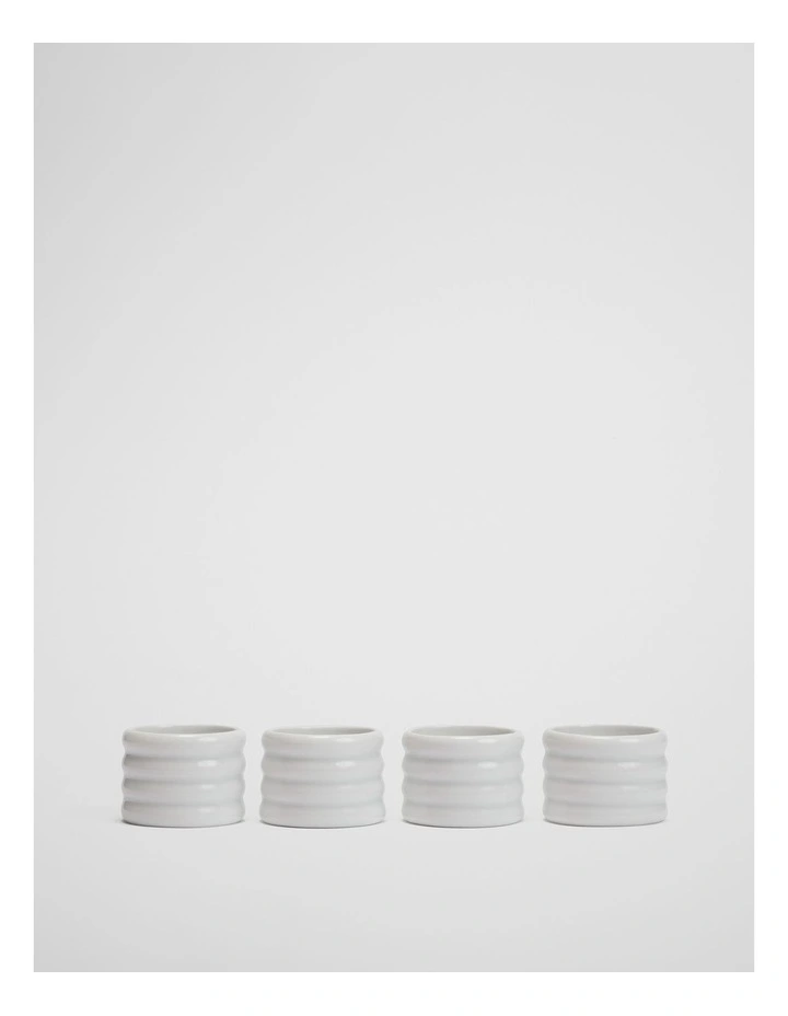 Fraser Napkin Ring Set Of 4 in Snow image 1