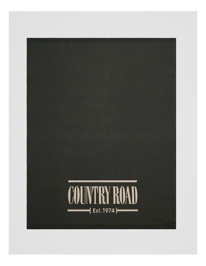 Cr Organically Grown Cotton Heritage Throw in Mineral Grey image 1