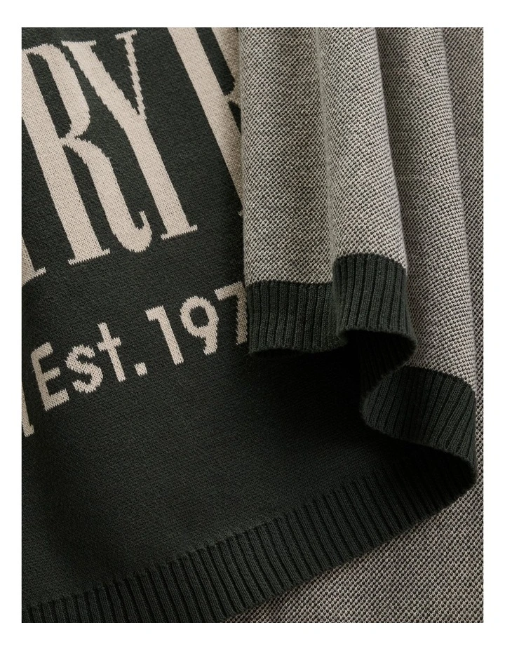 Cr Organically Grown Cotton Heritage Throw in Mineral Grey image 3