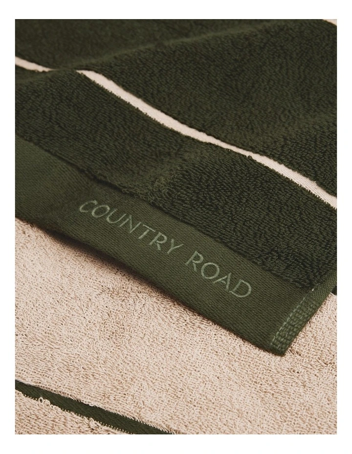 Harri Australian Cotton Hand Towel in Dark Olive image 2