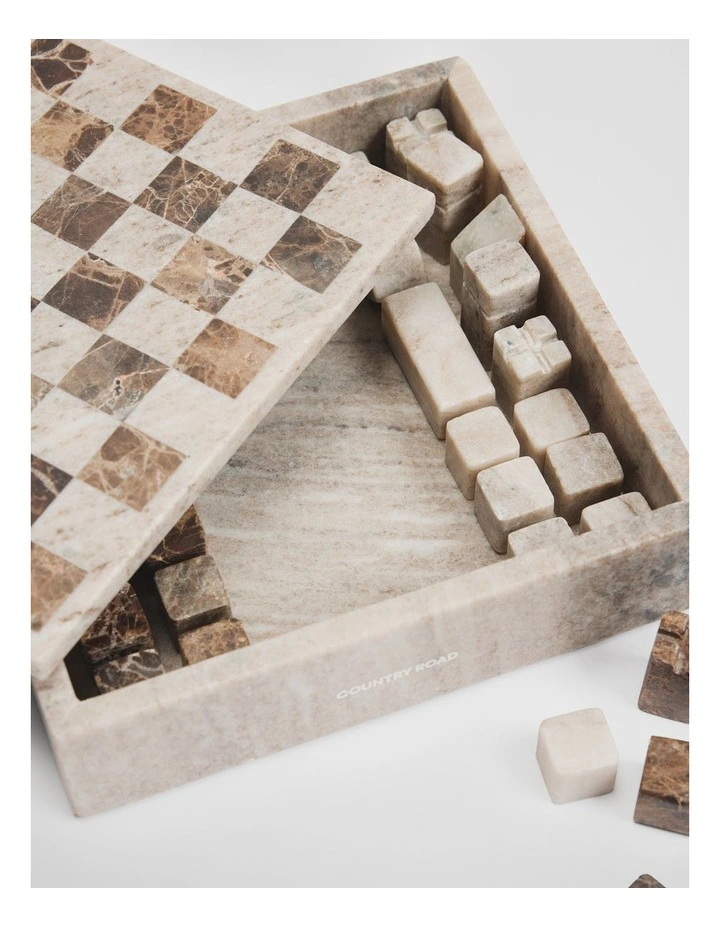 Charlie Chess Set in Beige image 2