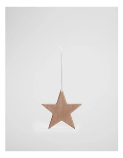 Star Timber Decoration in Walnut