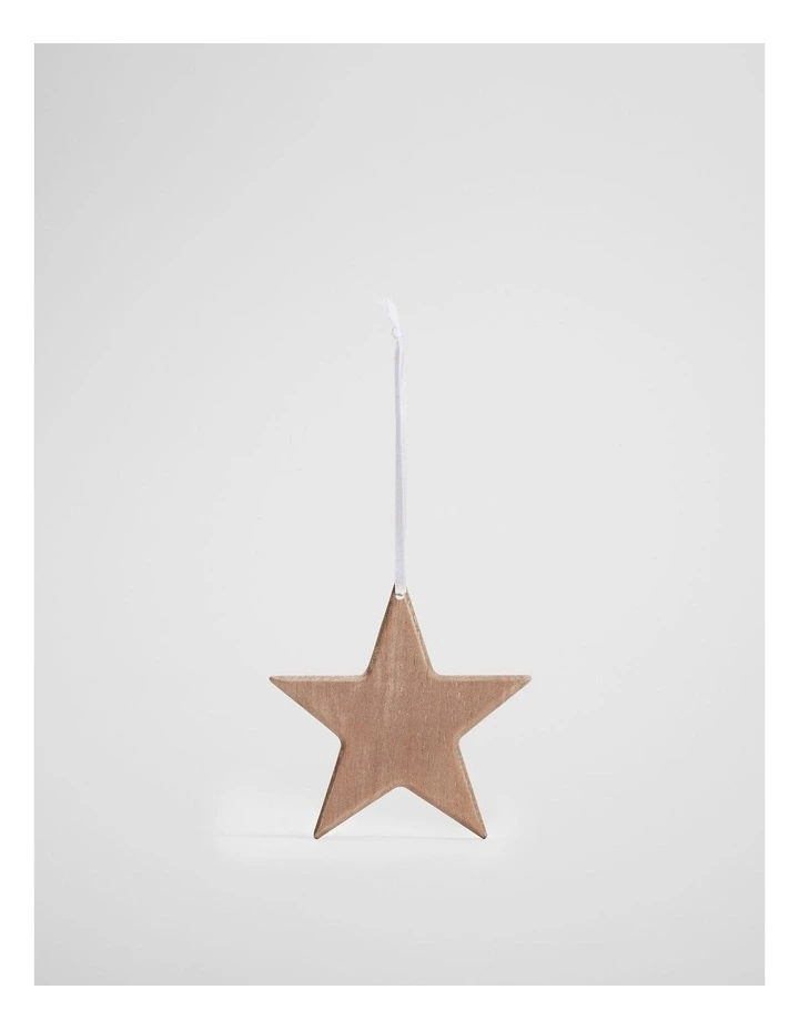 Star Timber Decoration in Walnut image 1