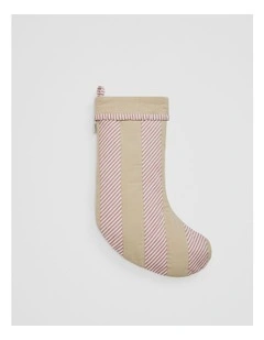 Christmas Stocking in Natural Stripe
