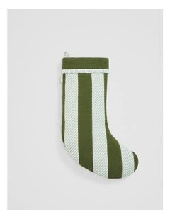 Christmas Stocking in Myrtle Stripe