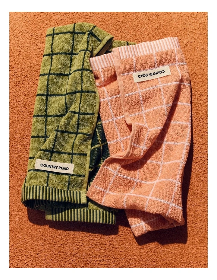Bowen Australian Cotton Tea Towel in Dark Olive image 2