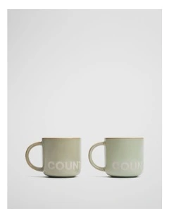 Demm Mug Set Of 2 in Acacia