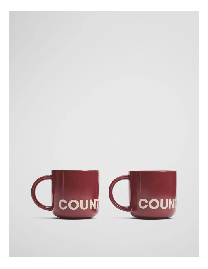 Demm Mug Set Of 2 in Carmine image 1