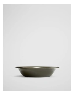 Shaye Shallow Bowl in Dark Olive