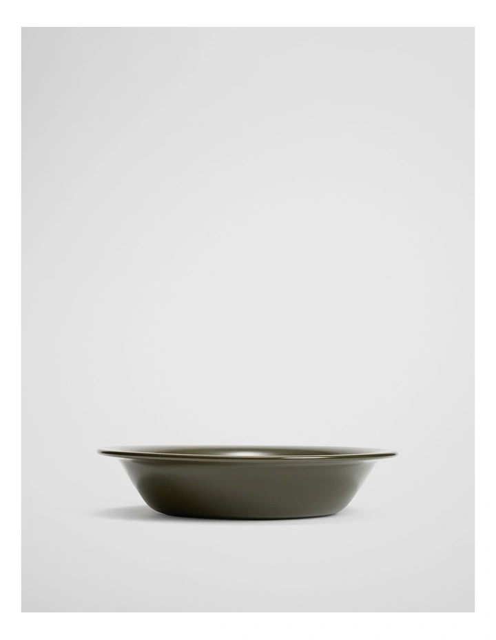 Shaye Shallow Bowl in Dark Olive image 1