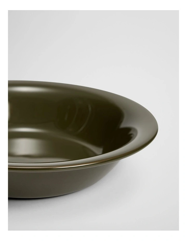 Shaye Shallow Bowl in Dark Olive image 3