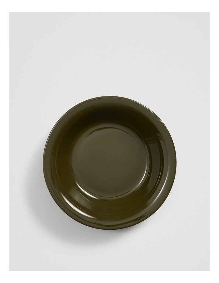 Shaye Shallow Bowl in Dark Olive image 4