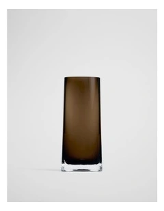 Karli Small Glass Vase in Dark Ash