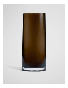 Karli Large Glass Vase in Dark Ash