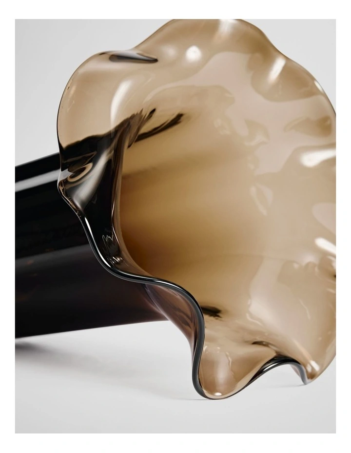 Celeste Large Glass Vase in Dark Ash image 2