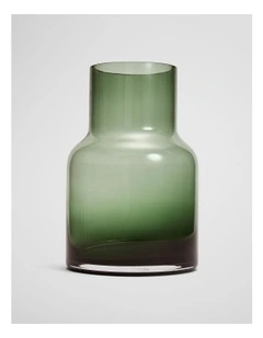 Darce Large Glass Vase in Dark Olive