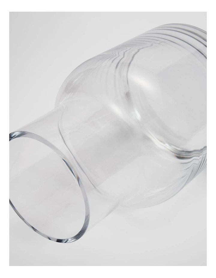 Darce Large Glass Vase in Clear image 2