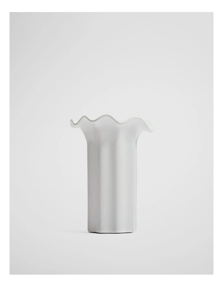 Celeste Small Vase in Snow image 1