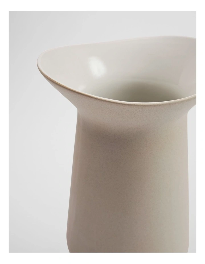 Joan Medium Stoneware Vase in Natural image 2
