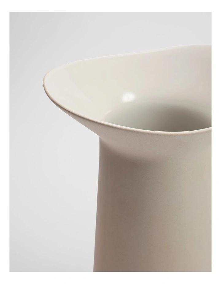 Joan Large Stoneware Vase in Natural image 2