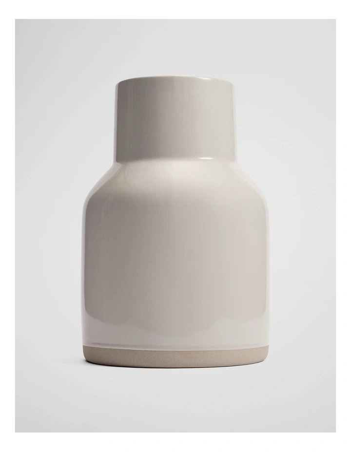 Darce Large Stoneware Vase in Natural image 1