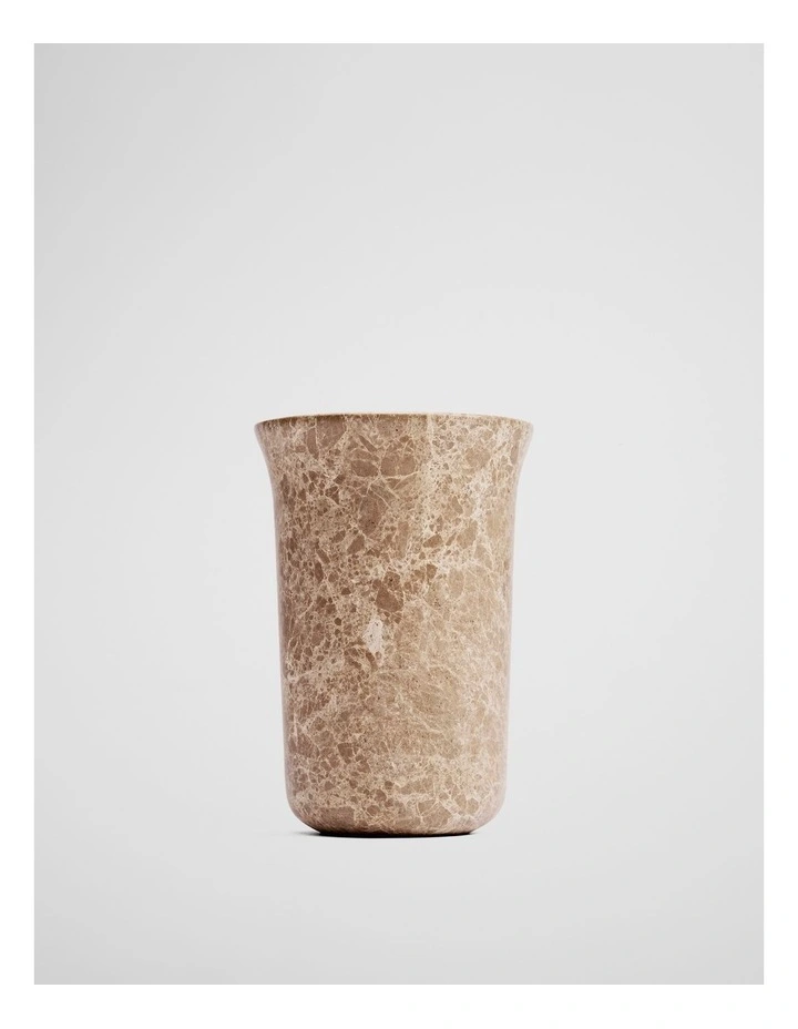 Pryn Small Marble Vase in Coffee image 1
