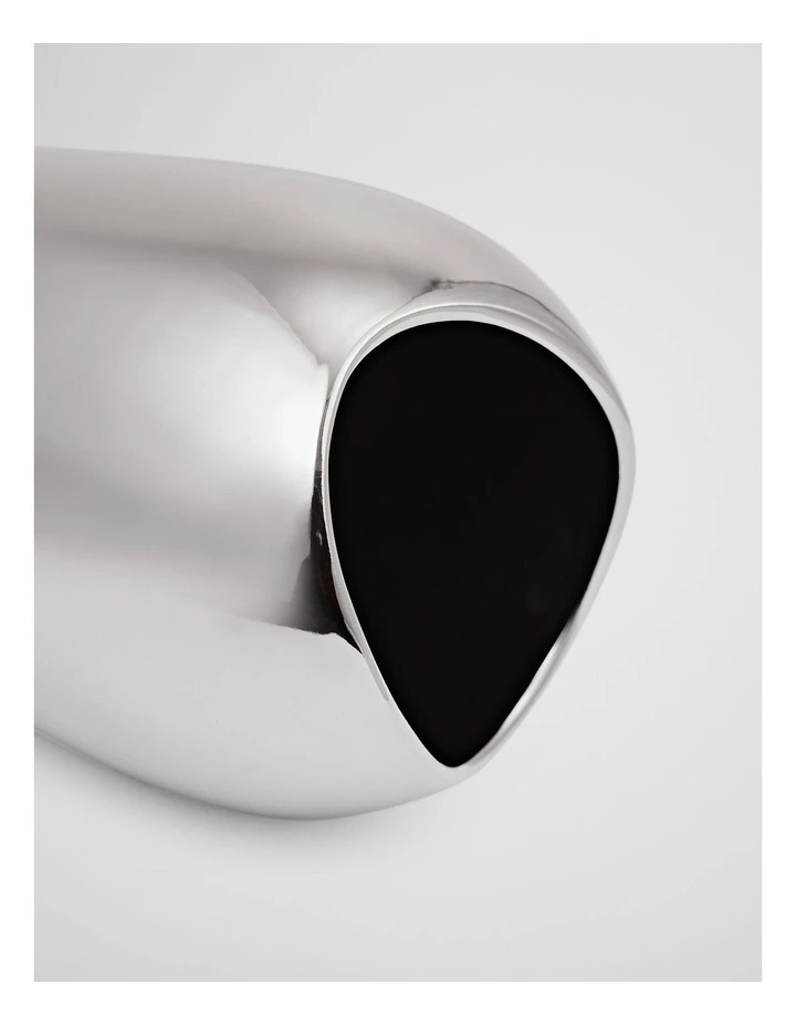 Cape Small Metallic Vase in Silver image 2