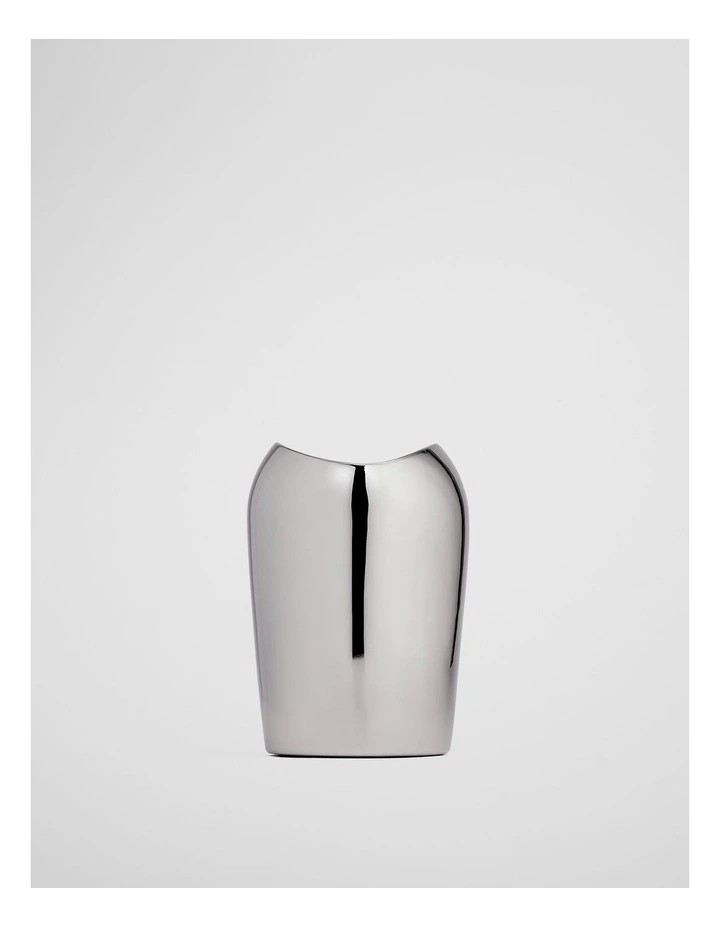Cape Large Metallic Vase in Silver image 1