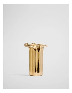 Celeste Small Metallic Vase in Gold